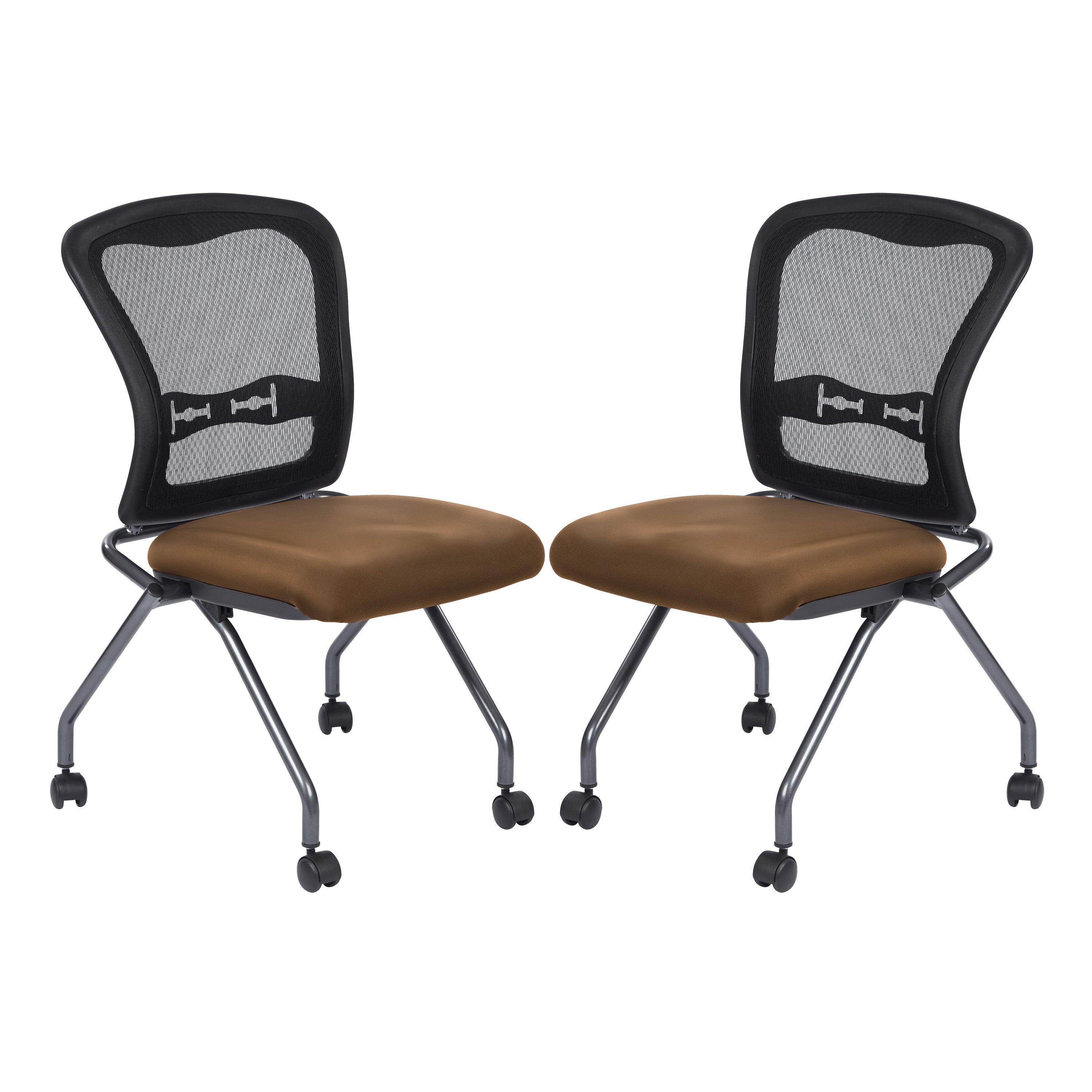 Deluxe Armless Folding Chair With ProGrid® Back